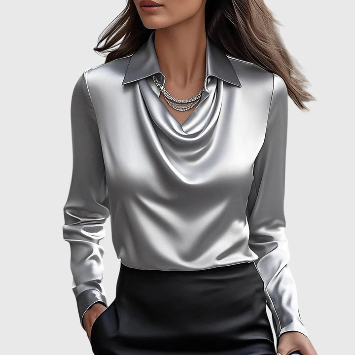 Brooklyn – Elegant Blouse in Glossy Satin