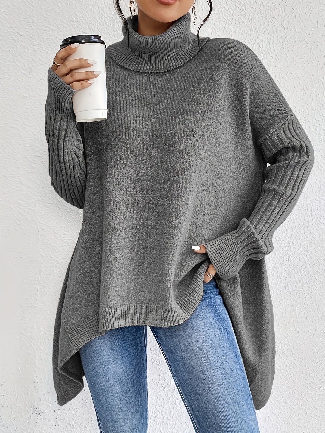Tahlia Casual Asymmetrical Sweater