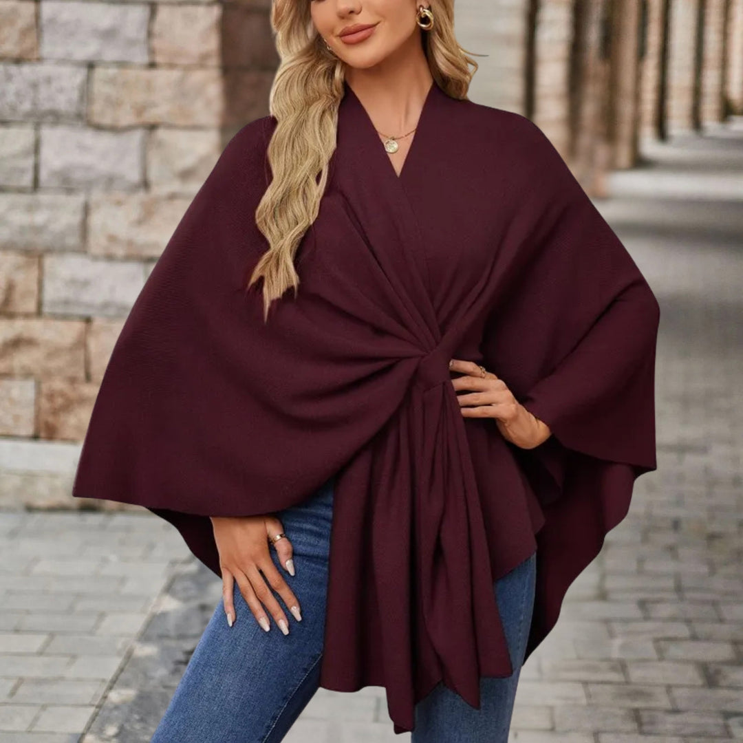 Helin™ | V-Neck Knotted Shawl