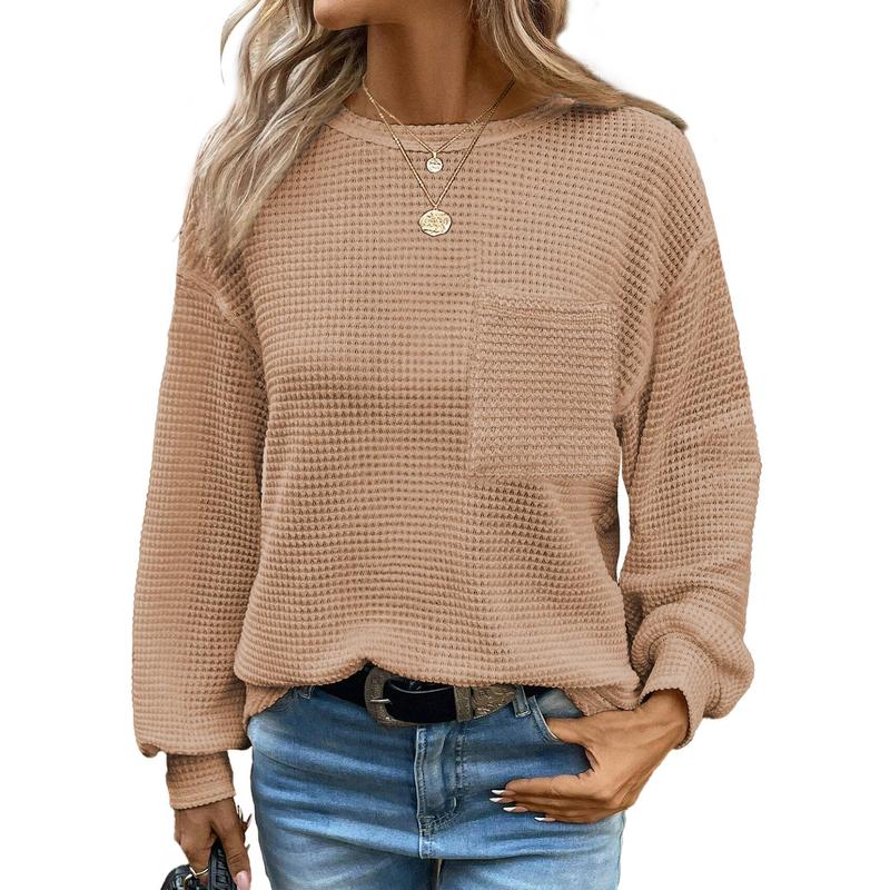 Liora | Cozy Oversized Long Sleeve Crewneck Blouse