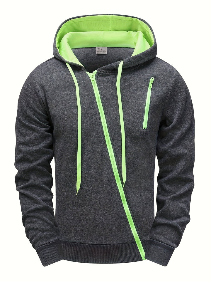 Hendro - Casual Long Sleeve Zipper Hoodie