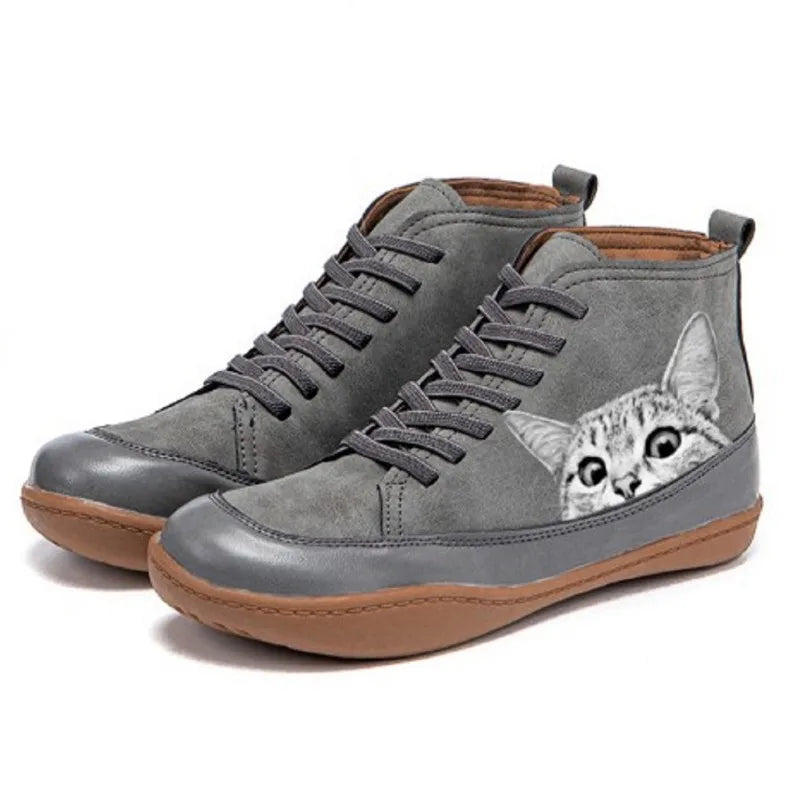 Sofie | Leather Ankle Boots for Cat Lovers