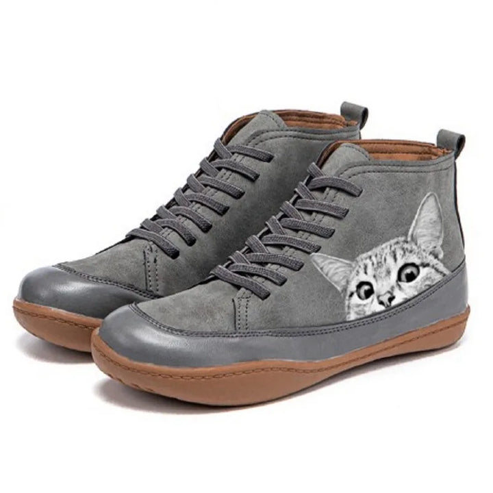 Sofie | Leather Ankle Boots for Cat Lovers