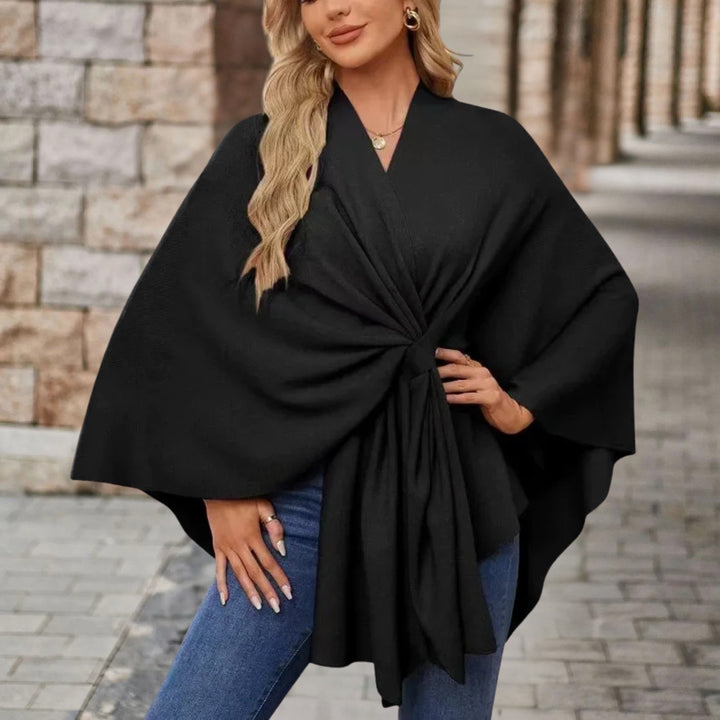 Helin™ | V-Neck Knotted Shawl