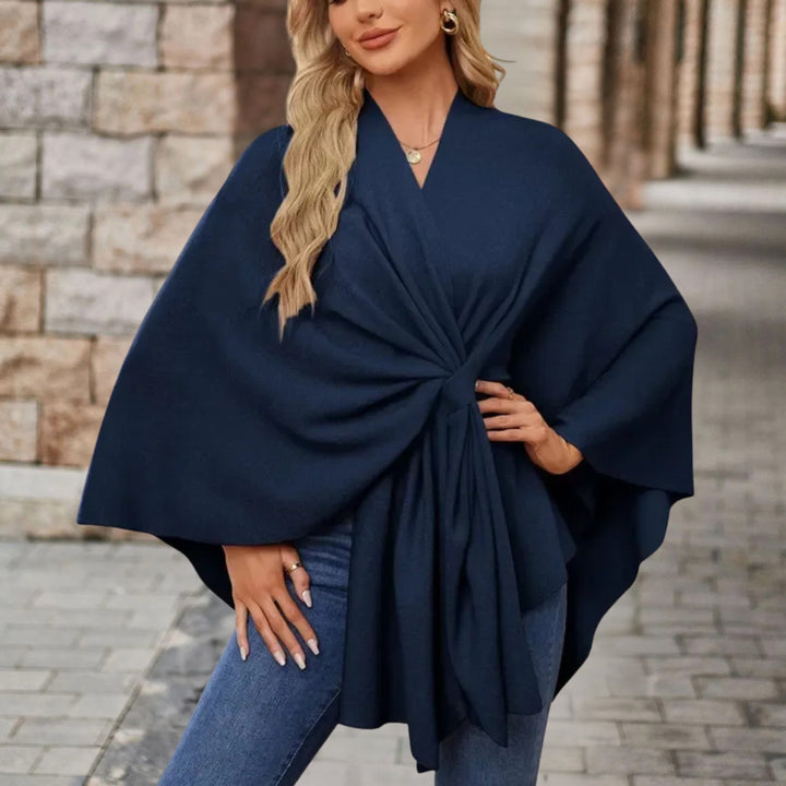 Helin™ | V-Neck Knotted Shawl