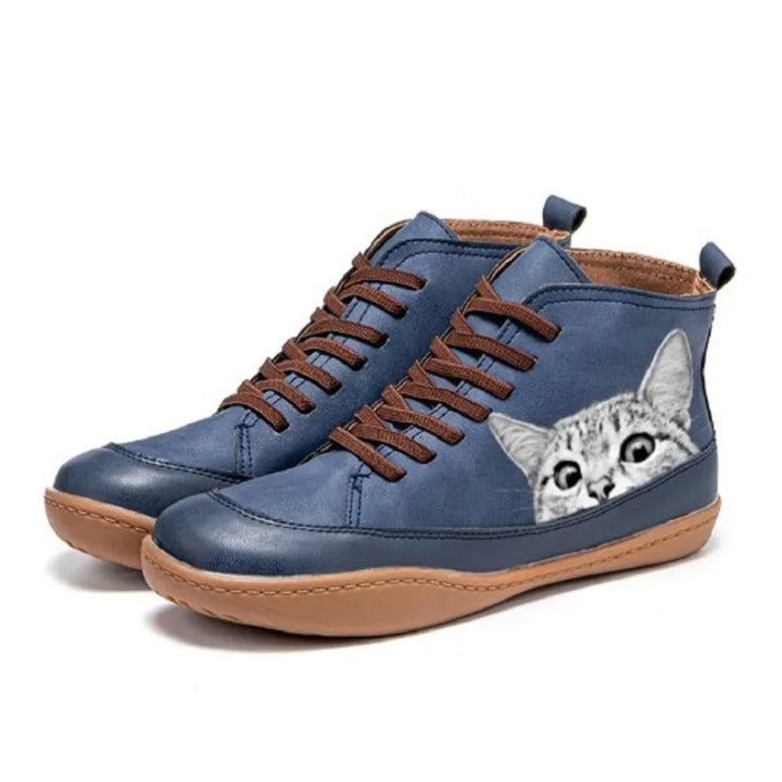 Sofie | Leather Ankle Boots for Cat Lovers