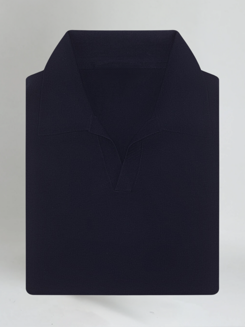 Basil - Premium knoploos gebreide polo