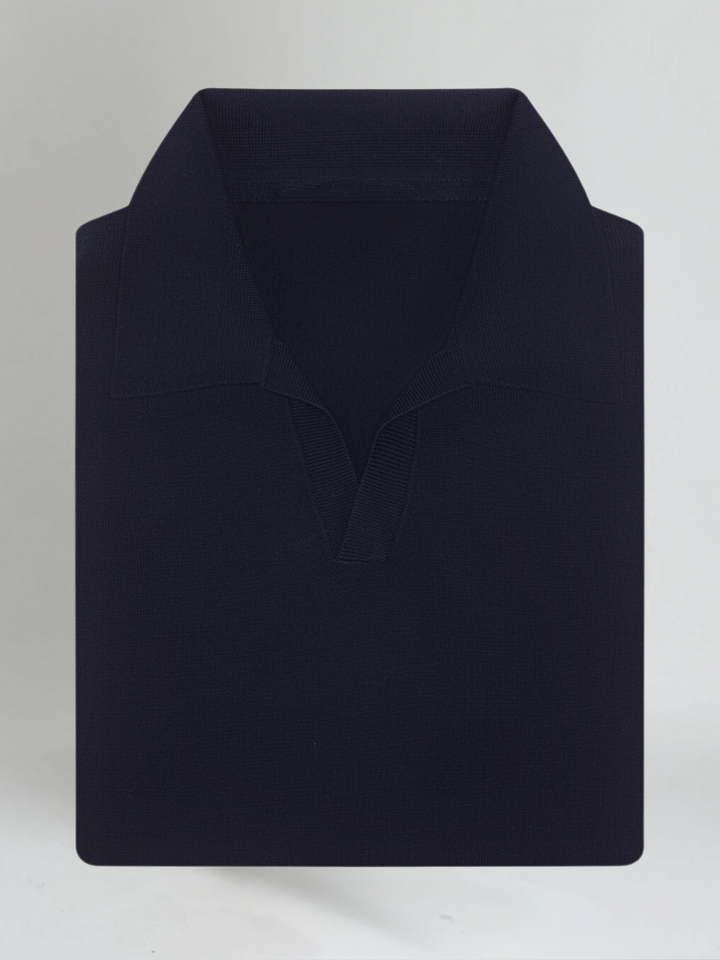 Basil - Premium knoploos gebreide polo