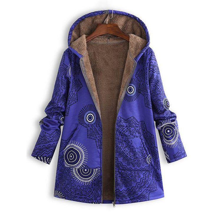 Myrthe™ Warm Fleece Jacket with Boho Print