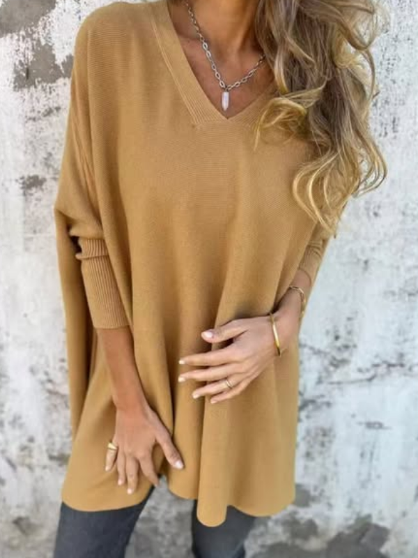 Leona™ | Relaxed V-Neck Knit Tunic