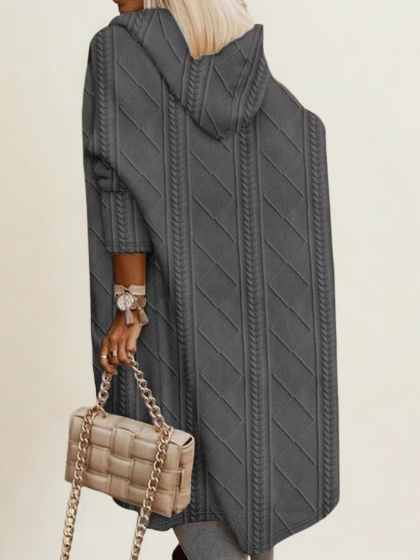 Ella chic | Long Knit Hooded Cardigan