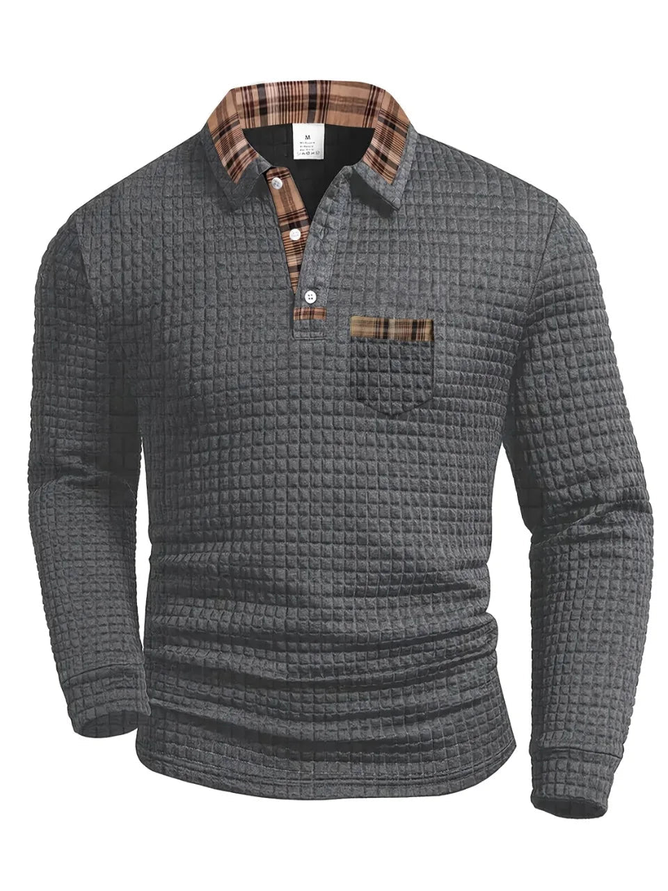 Dvarko | Casual Polo Shirt with Check Pattern