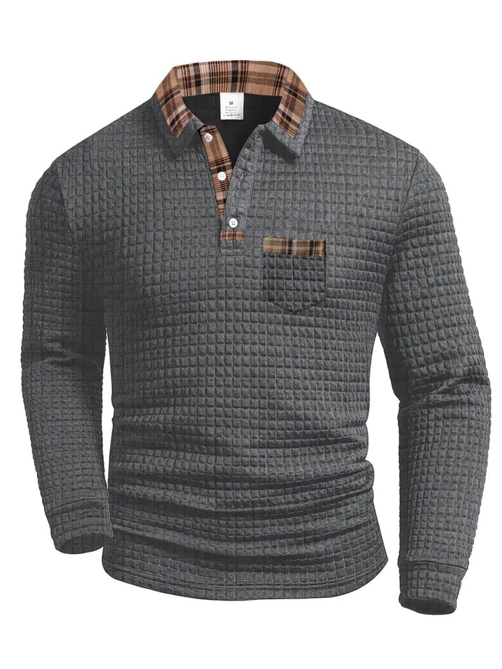Dvarko | Casual Polo Shirt with Check Pattern