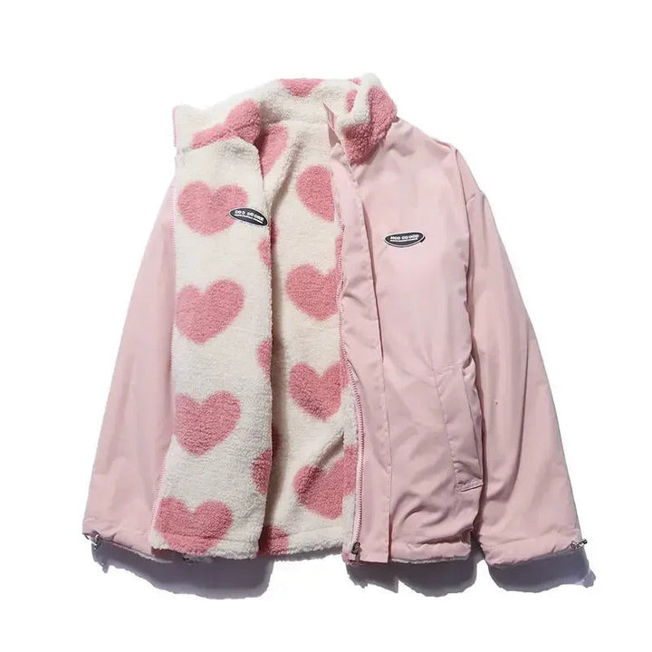 Dianne | Reversible Heart-Print Comfort Jacket
