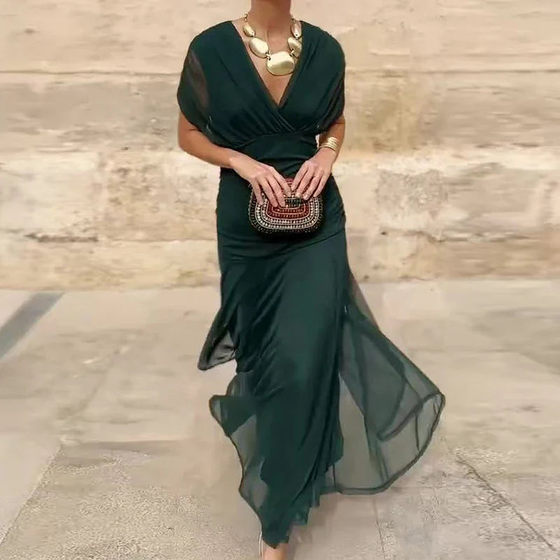 Hayden Laluna™ | Elegant Floral V-Neck Dress