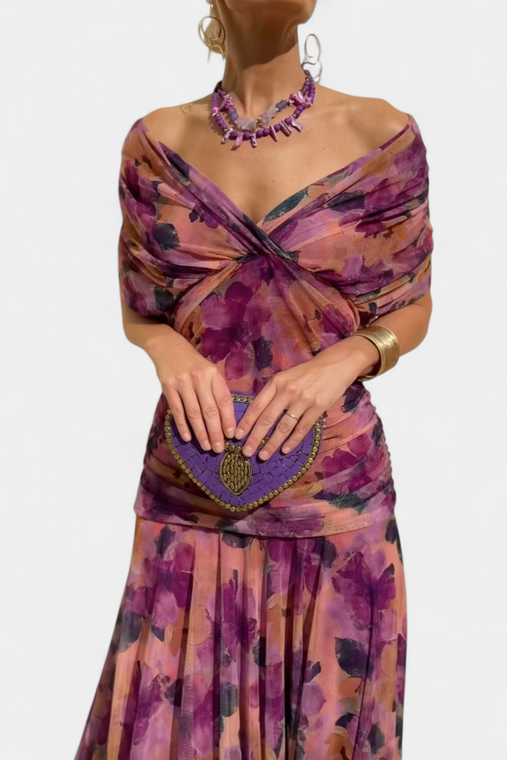 Hayden Laluna™ | Elegant Floral V-Neck Dress