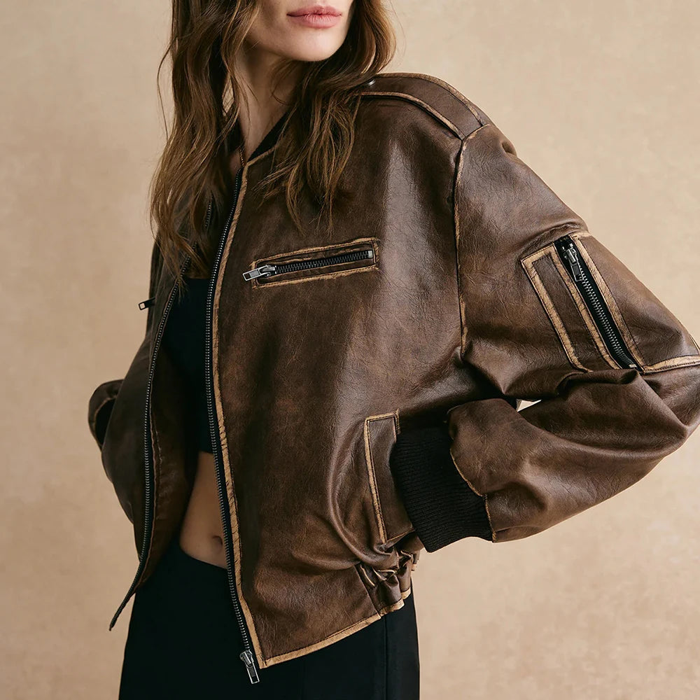 Sofia Amoretti Chic Leather Jacket