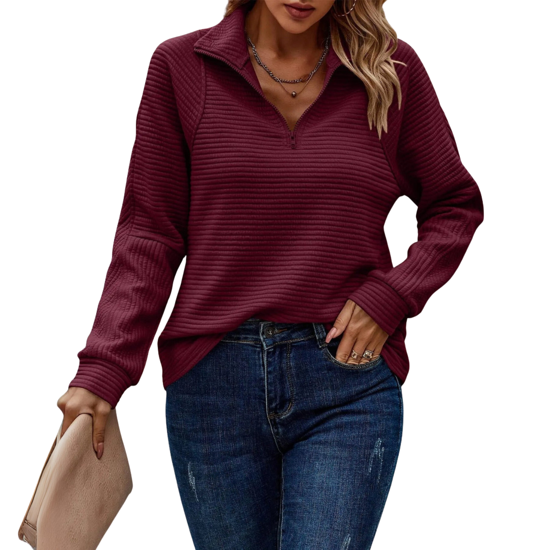 Suzanne | Half-Zip Detailed Pullover