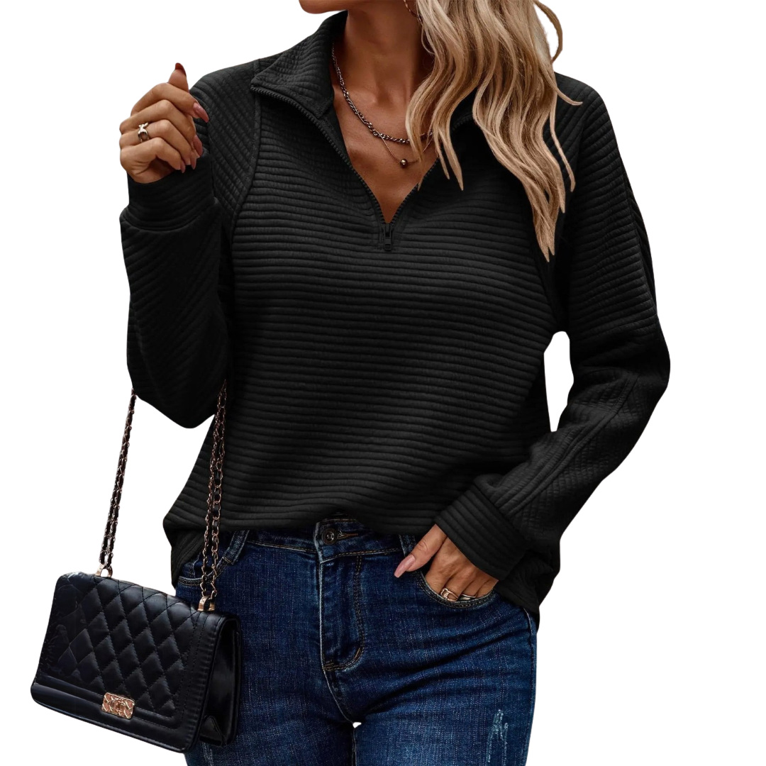 Suzanne | Half-Zip Detailed Pullover