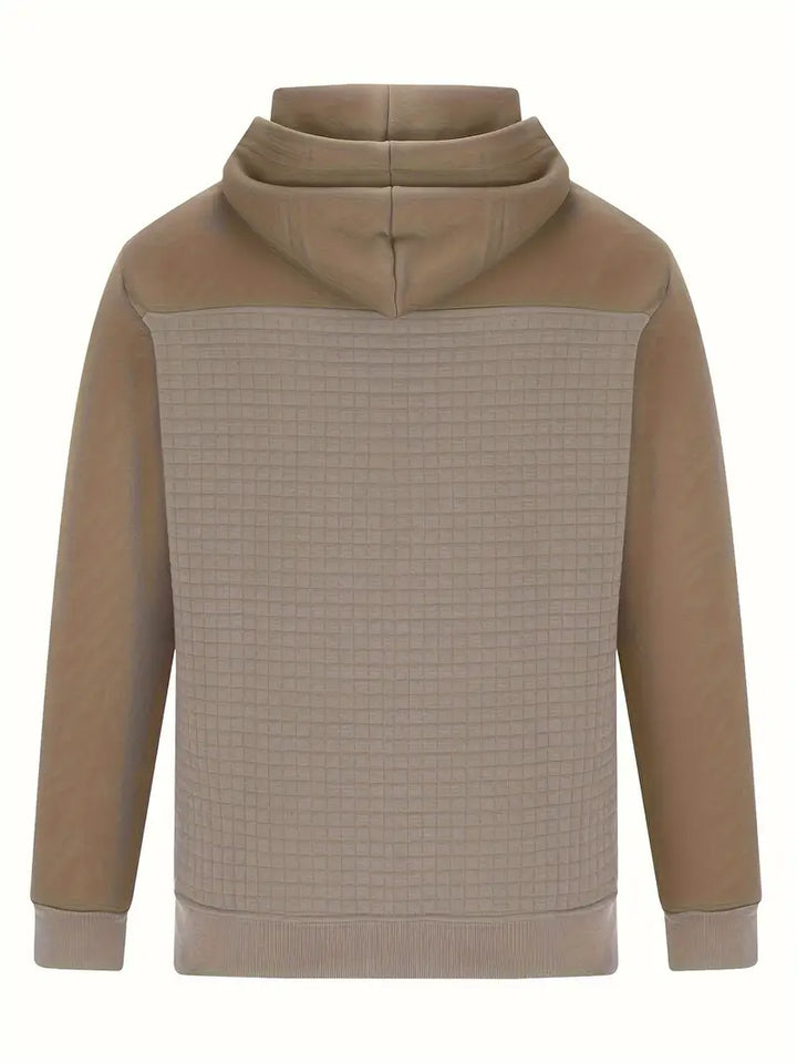 Dashiell - Textured Grid Hooded Sweatshirt