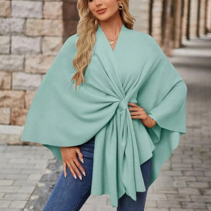 Helin™ | V-Neck Knotted Shawl