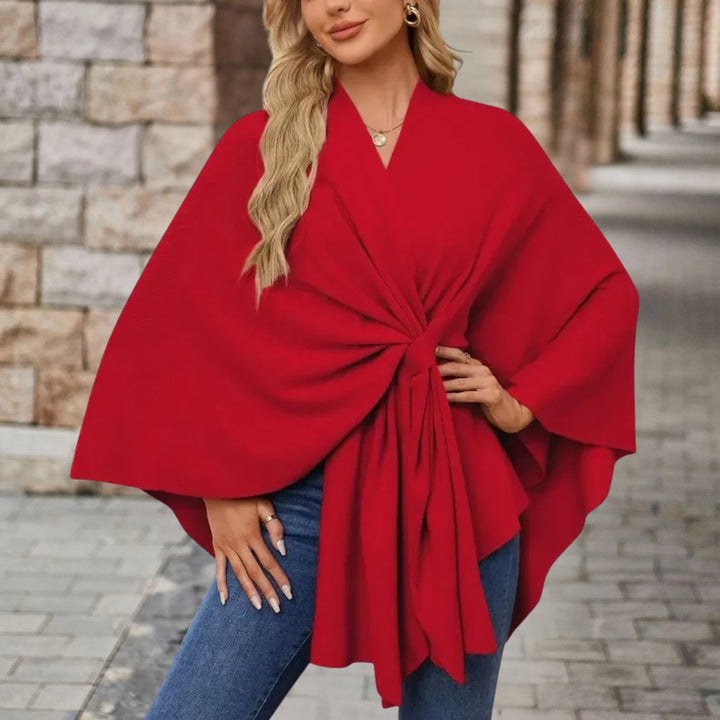 Helin™ | V-Neck Knotted Shawl