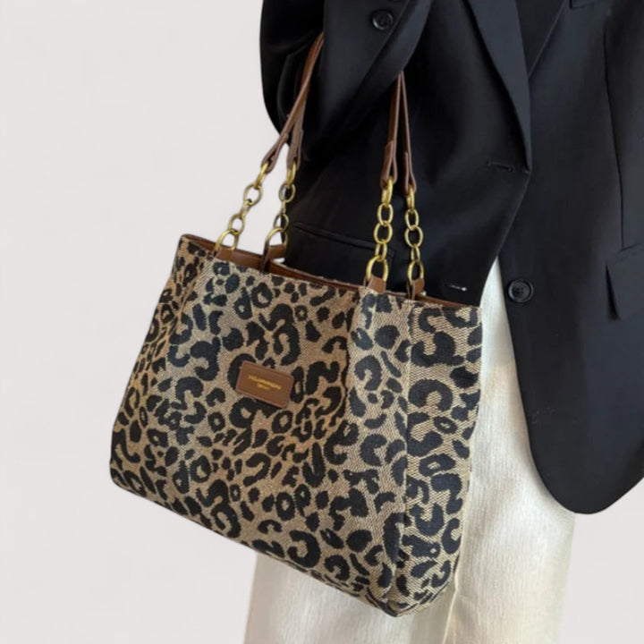 Edith™ | Leopard Canvas Shopping Bag