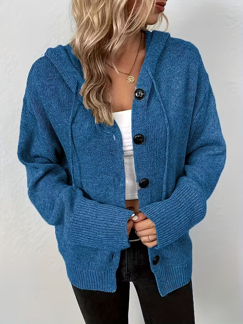 Karalina™ | Cable Knit Button-Front Cardigan