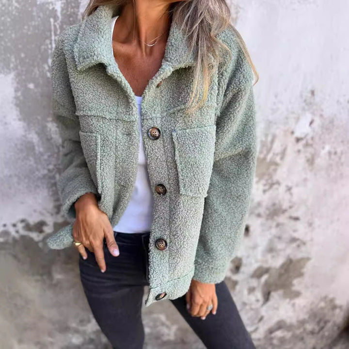 Fleece Button Jacket - Cozy Women's Outdoor