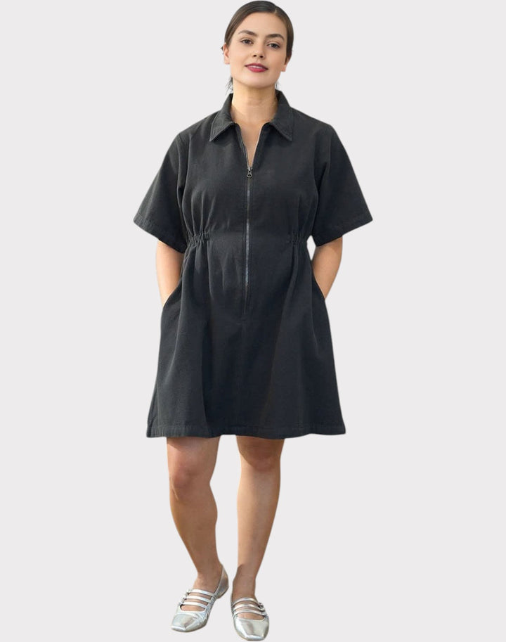Noir Sping Zip Dress