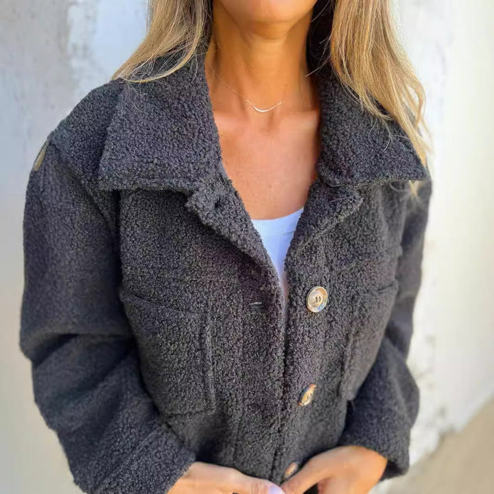 Fleece Button Jacket - Cozy Women's Outdoor