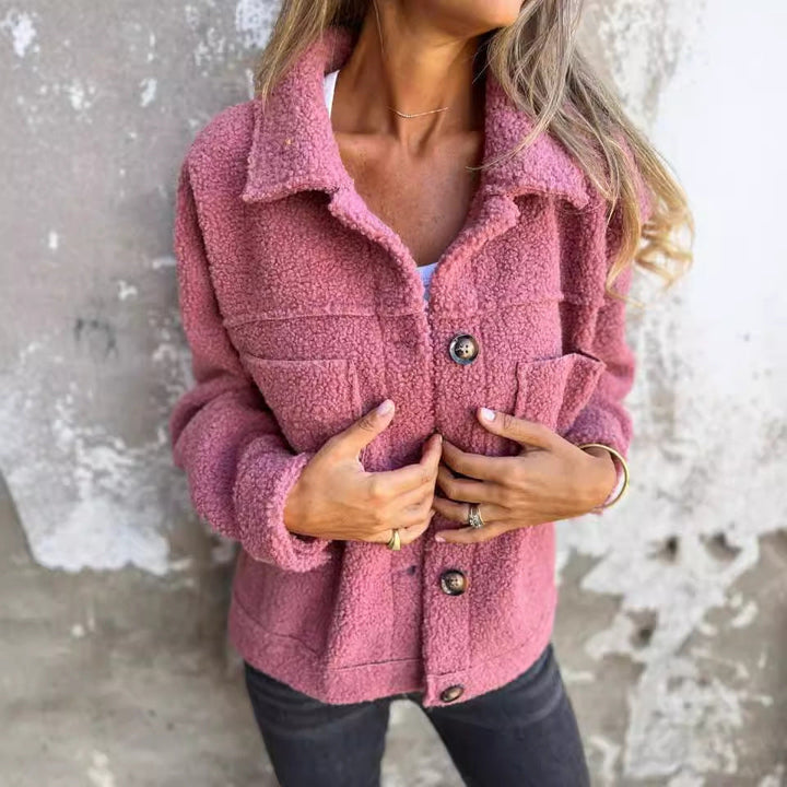 Fleece Button Jacket - Cozy Women's Outdoor