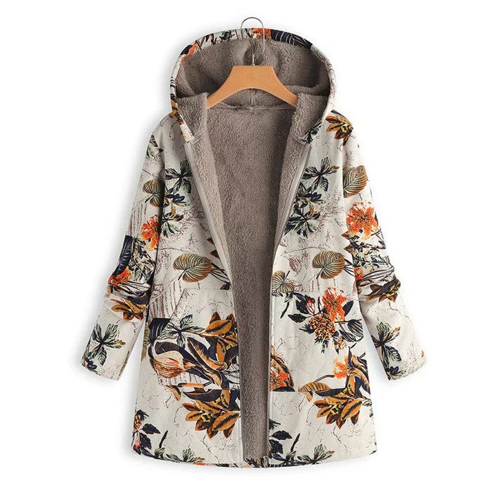 Myrthe™ Warm Fleece Jacket with Boho Print