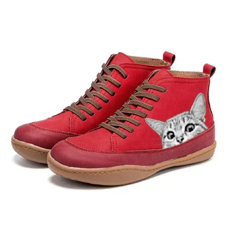 Sofie | Leather Ankle Boots for Cat Lovers