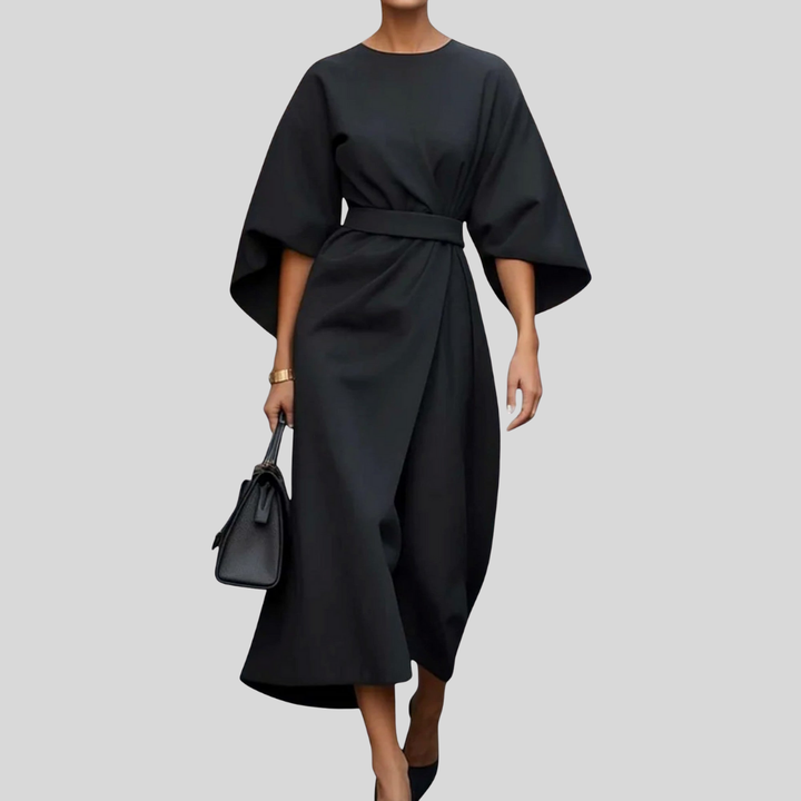 Sonia | Elegant Dress with Sleeves and Belt