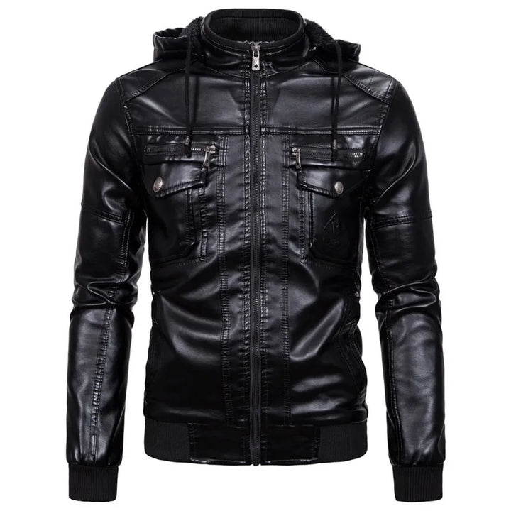 Nathan™ | Black jacket with removable hood