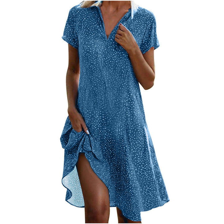 Haisley – Relaxed Dot Print Shirt Dress