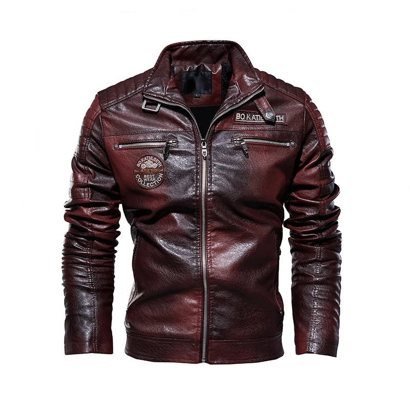 Alexandre™ | Vintage Brown Biker Jacket