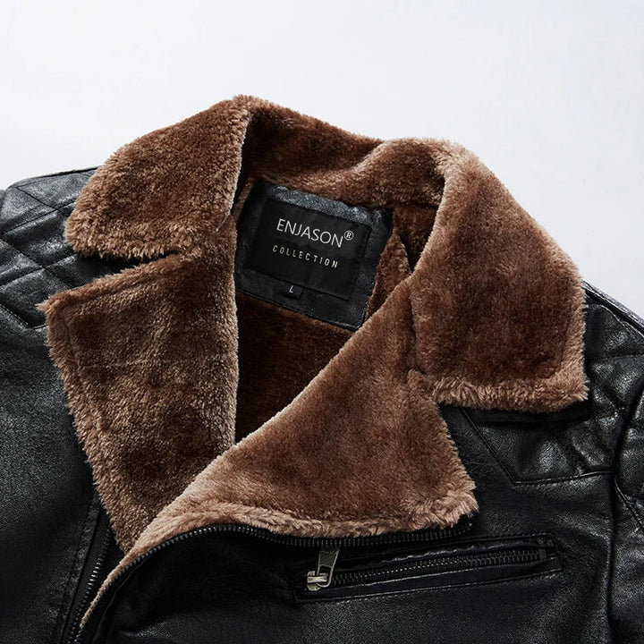 Gabriel™ | Aviator Jacket with Fleece Collar
