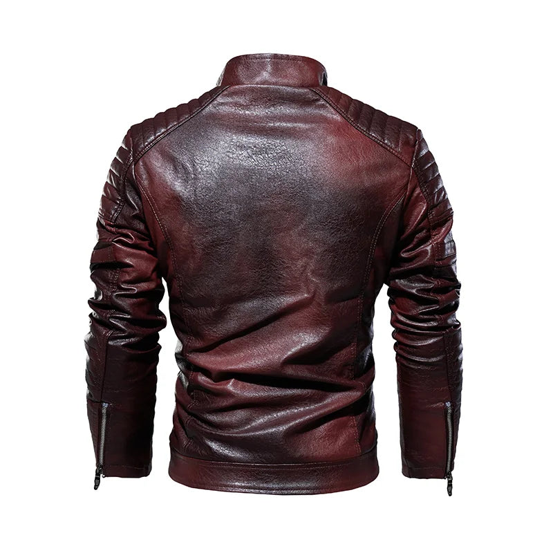 Alexandre™ | Vintage Brown Biker Jacket