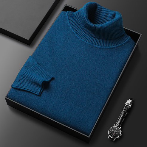 Alfred - Sweater with ribbed collar and cuffs with turtleneck