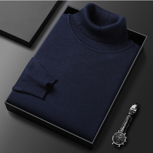 Alfred - Sweater with ribbed collar and cuffs with turtleneck