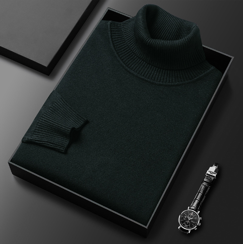 Alfred - Sweater with ribbed collar and cuffs with turtleneck