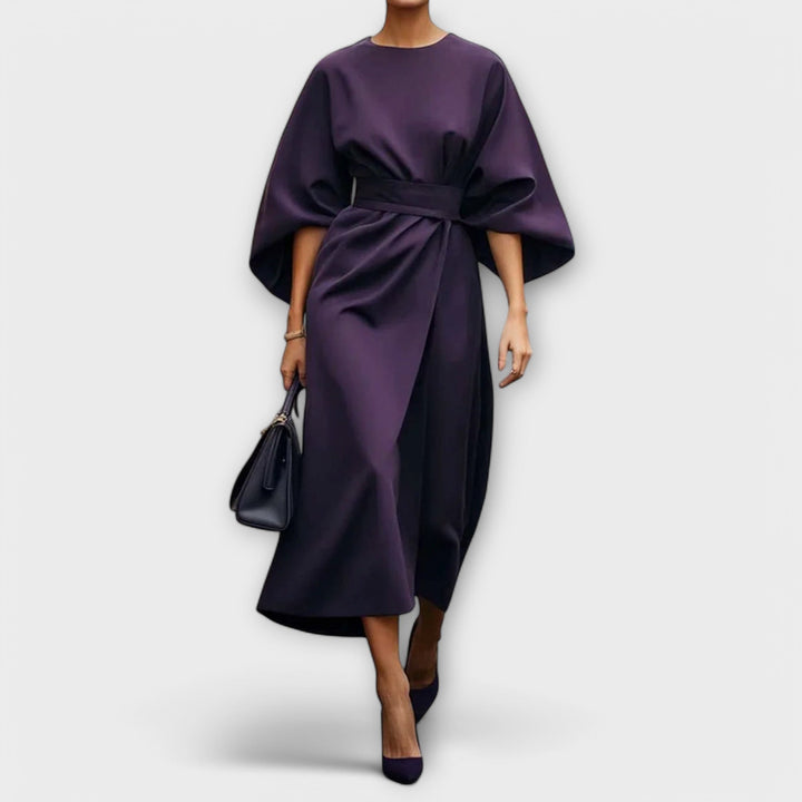 Sonia | Elegant Dress with Sleeves and Belt