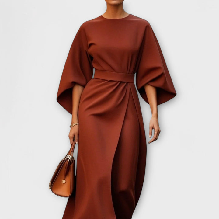 Sonia | Elegant Dress with Sleeves and Belt