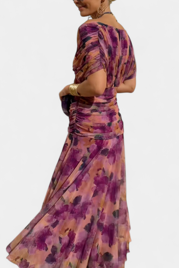 Hayden Laluna™ | Elegant Floral V-Neck Dress