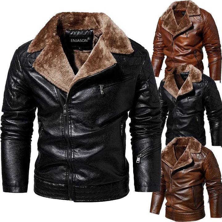 Gabriel™ | Aviator Jacket with Fleece Collar