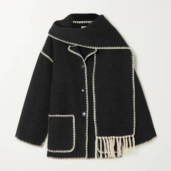 Sofia Amoretti Wool Scarf Coat