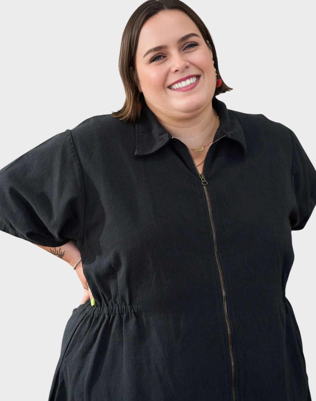 Noir Sping Zip Dress