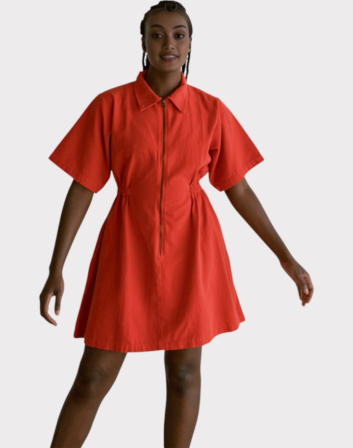 Noir Sping Zip Dress